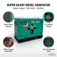 Groupe électrogène diesel super silencieux LINGGE 20Kva 25Kva 30Kva 40Kva 50Kva, puissant pour l'alimentation domestique de secours