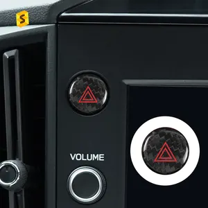 Shasha Carbono Real Fibra De Carbono Interior Acessórios Para Subaru WRX Duplo Flash Tampa Do Interruptor De Luz De Advertência