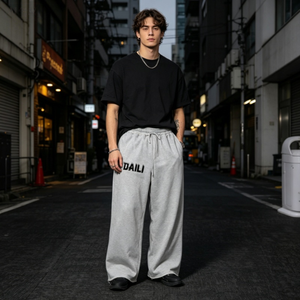Oversized <b>Men's</b> Hoodie Set Gray Drip Print Cotton French Terry Casual Sweatshirt Pants With Logo Front Pocket Autumn Wear - Product Image 1