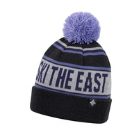 Bonnet tricoté TOPCAP personnalisé en jacquard avec pompon, style décontracté, motif araignée, 100 % acrylique, pour le ski et les sports de plein air