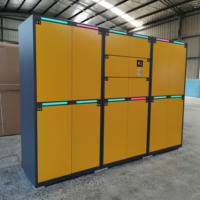 Armoire intelligente de stockage de bagages à reconnaissance faciale et code-barres pour aéroports et zones panoramiques extérieures