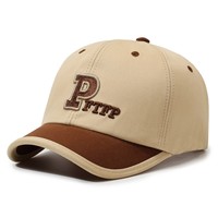 Gorra de Béisbol Unisex Vintage de Dos Tonos con Diseño de Puntos/Frutas, Bordado 3D con Letra P, 100% Algodón, Ajustable, Deportiva, para Exteriores y Protección Solar