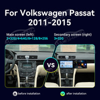 Autoradio 11.5 ''pour Volkswagen Passat 2011-2015 Android14 GPS Navi lecteur multimédia Auto lecteur sans fil unité principale double écran