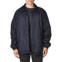 Veste coupe-vent personnalisée OEM pour hommes, manteau d'entraînement à col montant fin pour entraîneurs avec motif d'impression pour la saison de printemps