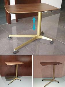 Mesita de noche con ruedas para ordenador portátil, diseño ergonómico, altura neumática ajustable - Product Image 3