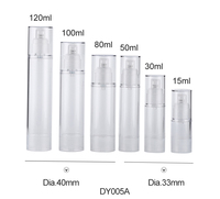 Meilleur cosmétique comme bouchon de pulvérisation de pompe sans air 100ml bouteille de lotion transparente avec scellé sous vide pour l'emballage personnel de soins de la peau