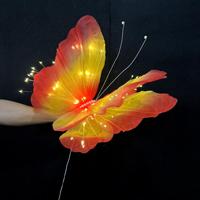 Papillon géant en gros avec lumière LED, ornement artisanal en gaze pour la décoration d'événements de mariage, de remise de diplôme et de la fête des Mères