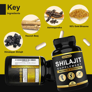 Complément alimentaire Shilajit OEM 100% pur naturel, capsules de Shilajit noir, complément ayurvédique, best-seller sur Amazon - Product Image 3