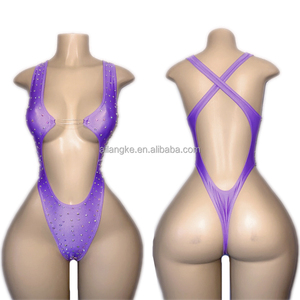 Atuendos de Fiesta con Pedrería para Bailarina Exótica de Fábrica OEM, Éxito de Ventas con las Mejores Reseñas y Clasificación - Product Image 2