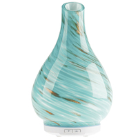 Humidificateur d'air ultrasonique de luxe pour la maison et l'hôtel, en verre, avec 7 lumières LED, couverture de 20 à 80 m², capacité de 101 à 200 ml, diffuseur de 4 heures