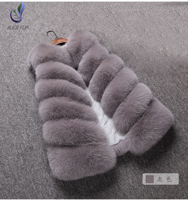 Nuovo <span class=keywords><strong>Gilet</strong></span> invernale in <span class=keywords><strong>pelliccia</strong></span> di volpe da donna elegante <span class=keywords><strong>Gilet</strong></span> in <span class=keywords><strong>pelliccia</strong></span> sintetica nera - Product Image 4