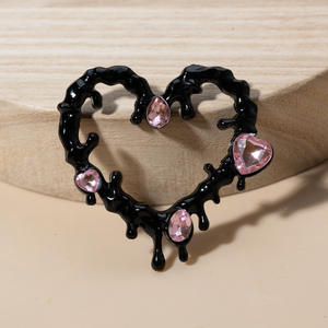 高級ブリングハートラインストーンデザイナーチャーム,ジャンクフォンケース靴サンダルDiyデコレーションネイルチャーム - Product Image 2