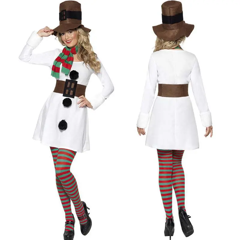 2022 Couple Christmas Santa Claus Cosplay Costume Suit Adult Snowman Costume SRCO-006