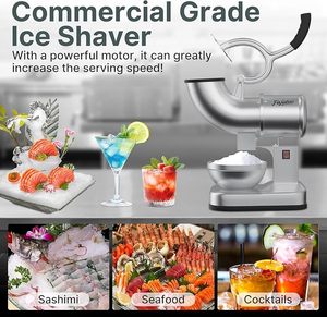 Raseur à glace électrique à double <span class=keywords><strong>lame</strong></span> en acier inoxydable pour usage domestique, commercial, bar et fête, 400 LBS/H - Product Image 4