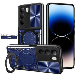 Funda de protección completa TPU + PC para Oppo <span class=keywords><strong>Realme</strong></span> C75 4G/V60 Pro 5G/14X 5G, funda para teléfono, ventana deslizante, magnética, a prueba de golpes, antideslizante - Product Image 4