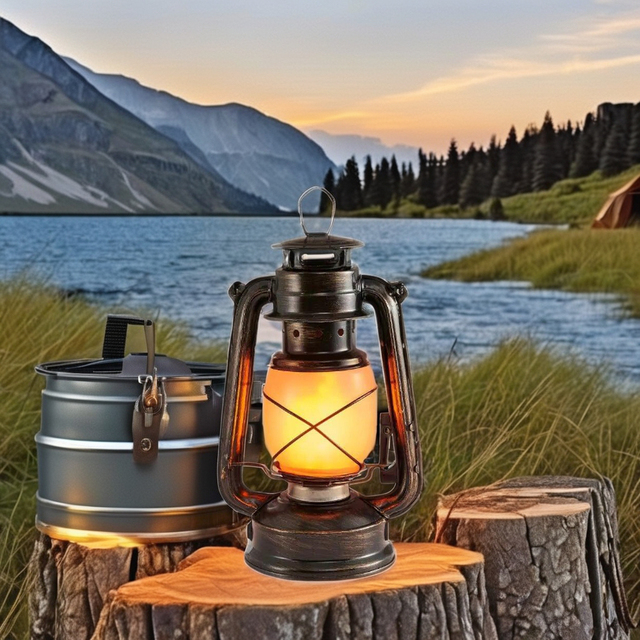 Portable Retro Style Outdoor Garden Camping Landscape LED Lantern High Brightness ABS Construction IP44 Waterproof Type-C USB