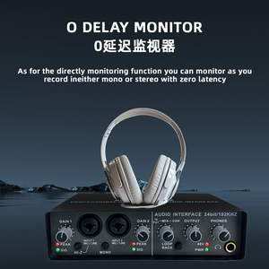GAX-MD23 2 В 2, USB высококачественный аудио интерфейс для студии для записи потоковой передачи и подкастинга музыки - Product Image 5