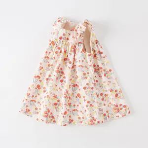 DB2233709 דייב BELLA בנות חמוד סגנון פרחוני הדפסת שמלת קיץ ילדי שמלת ילד בנות אופנה יומי שמלה