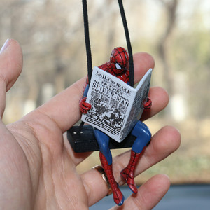 Columpio <span class=keywords><strong>pato</strong></span> serie <span class=keywords><strong>Marvel</strong></span> Hero Deadpool estatuilla Spider-Man coche espejo retrovisor colgante decoración Interior accesorio - Product Image 3