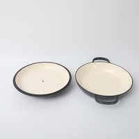 Coloré Personnalisé En Gros OEM Émail Fonte Creuset Fruits De Mer Casserole Peu Profonde Marmite À Four Hollandais Avec Couvercle