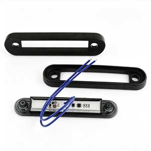 1xPCS 10-30V Luz de posición lateral de 8 LED con lente transparente completamente sellada, impermeable IP68 para camiones pesados, 2x luz de gálibo con base de goma - Product Image 4