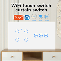 SLS WiFi Smart Switch 2 Gang rideau lumineux pour stores motorisés électriques volet roulant Alexa Google Compatible Max 10A courant
