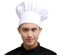 Chapeau de chef de cuisine professionnel classique personnalisé, unisexe, blanc, élastique, réglable, casquette de boulanger