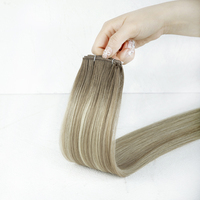 Extensions de cheveux en trame de marque privée, 100 % cheveux humains vierges, qualité salon, invisibles