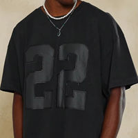 T-shirt Homme Oversize Style Urbain Punk Personnalisable (Numéro & Couleur) – Vente en Gros, Décontracté, Été, Délavé à l'Acide, T-shirts Tendance en Tissu Épais