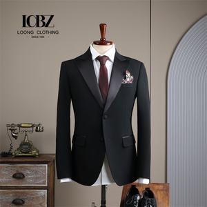 Traje de lujo para hombre fabricante de alta calidad italiano lana <span class=keywords><strong>Lino</strong></span> algodón tela personalizada a medida producción al por mayor - Product Image 3