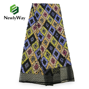 Nouveau Tissu de Dentelle Nigériane <span class=keywords><strong>2021</strong></span>, Dernière Collection de Tissu de Dentelle Africaine, Tissu de Dentelle Française Brodé de Paillettes pour Robe de Mariée - Product Image 3