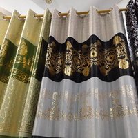 Tissu de rideau occultant de luxe bronzant en gros