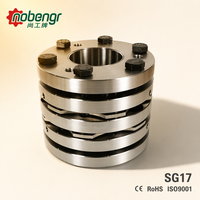 Coupleur à disque rétractable double flexibilité, manchon en acier SUS304, diaphragme à jeu nul, haute rigidité pour vis à billes, servomoteur, encodeur CNC