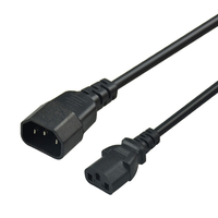 Cable de Extensión de Alimentación SIPU Macho C14 a Hembra C13, Cable de Alimentación C13 C14