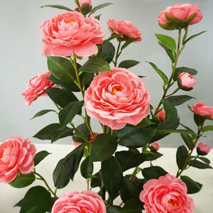 Rất sống động như thật 180 cm 6 <span class=keywords><strong>ft</strong></span> trà hoa trà cây hoa nhân tạo trang trí nội thất tăng hoa thực vật trong nồi - Product Image 3