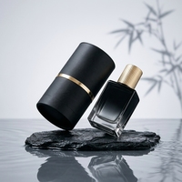 Nouvelle bouteille de parfum en bambou à l'encre de Chine, bouteille de parfum minimaliste noire et blanche, coffret cadeau parfumé en stock