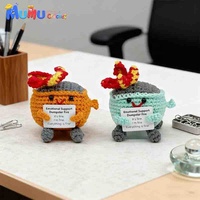 Boneka Rajut Lucu Dumpster Fire untuk Dukungan Emosional, Buatan Tangan, Positif dengan Kartu, Teman Meja, Hadiah Unik untuk Menghilangkan Stres di Kantor