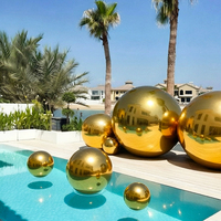 Ballon gonflable en PVC de qualité commerciale, boule miroir brillante suspendue pour la décoration d'événements intérieurs et extérieurs, mariages, fêtes