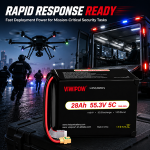 VIWIPOW Grosir Baterai Drone 28000mAh 55.3V 5C untuk Perlindungan Tanaman Pertanian/Keamanan UAV Paket Baterai OEM ODM - Product Image 5
