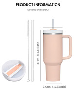Tasses isothermes d'aventure par sublimation de 40 oz avec poignée, en acier inoxydable, bouteilles de voyage pour café et eau de 40 oz, gobelets de 40 oz