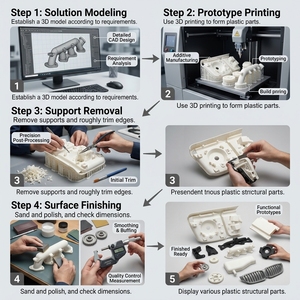 Services de fabrication OEM, usinage de pièces en ABS, PP, PC, nylon, POM, impression 3D SLA, SLS, prototypage rapide, pièces en plastique personnalisées CNC - Product Image 5