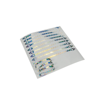 Étiquette d'autocollant holographique laser argent arc-en-ciel étanche et résistant aux UV autocollant holographique à paillettes découpées avec logo personnalisé