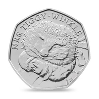 WD-Juego de monedas de valor de colección del Reino Unido, fabricación profesional de fábrica, Beatrix Potter, monedas conmemorativas de 50p