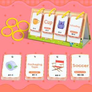 Tarjeta de educación cognitiva diaria, juguetes para niños, tarjetas de aprendizaje de escritorio interactivas para padres e hijos, gráfico de bolsillo - Product Image 6