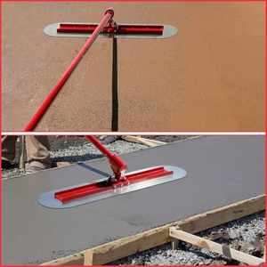 Kit de Herramientas para Alisar Concreto con Tabla de Acero Inoxidable, Extremo Redondo de 48x12 Pulgadas, 4 Varillas Extensibles de Aleación de Aluminio y Soporte Inclinable - Product Image 6