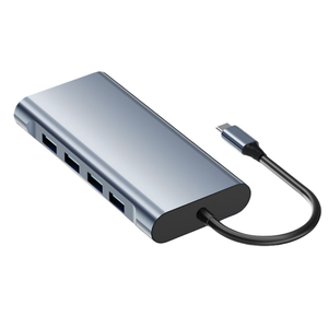 Custom <b>USB</b> 3.0 Type-<b>C</b> to Ethernet & for 2.0 Adapter 4K <b>Docking</b> <b>Station</b> 5Gbps PD Charging 10-Port Aluminum Alloy in Stock - Product Image 2