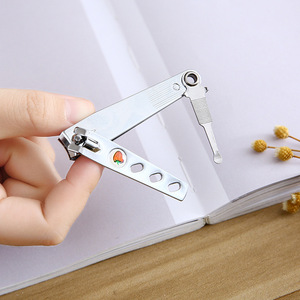 Nail Clippers Stainless Steel Round Handle Home Use Finger Nail Care Tools Random Pattern - Product Image 2