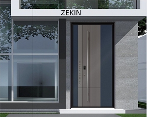 Puerta de Entrada Manual Premium Zekin, Diseño de Cinta, Alta Seguridad y Aislamiento Térmico para Interiores de Villas - Product Image 1