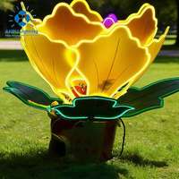 Anpu Lighting - Guirnalda de Luces LED RGB Gigantes con Motivo Floral, Luces de Colores Cambiantes, Resistentes al Agua para Exteriores, Decoración Navideña/Halloween para el Hogar y el Jardín