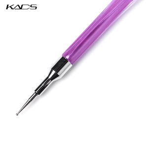 KADS Lápiz de Punta para Decoración de Uñas, Herramienta de Punteo de Doble Punta, Mango Acrílico Rosa, Aleación de Acero, Herramienta de Manicura para Puntear Uñas - Product Image 3